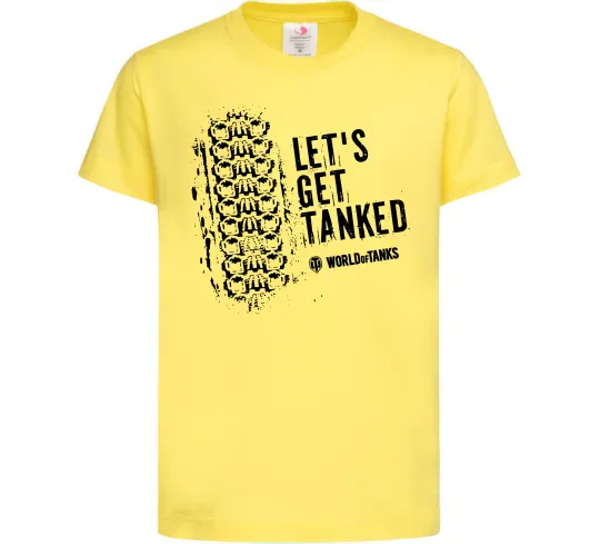 Дитяча футболка World of tanks Let`s get tanked Лимонний фото