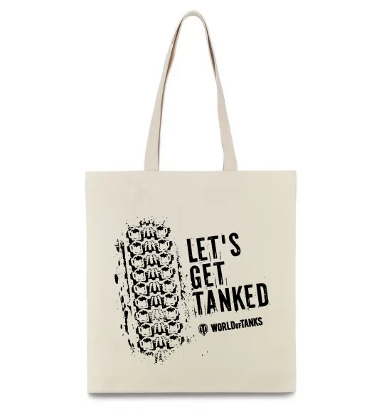 Еко-сумка World of tanks Let`s get tanked Бежевий фото