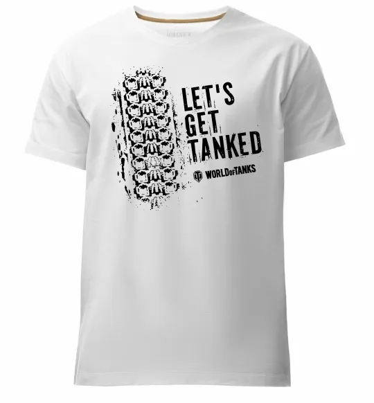 Мужская премиум футболка World of tanks Let`s get tanked Белый фото