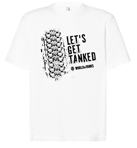 Футболка Оверсайз World of tanks Let`s get tanked Білий фото