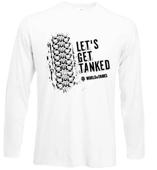 Лонгслів World of tanks Let`s get tanked Білий фото