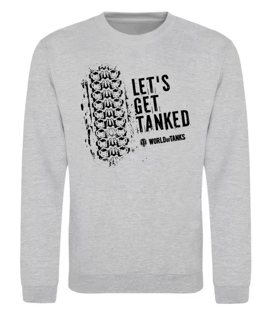 Світшот World of tanks Let`s get tanked Сірий меланж фото