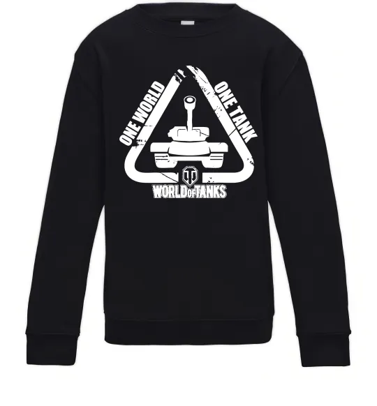 Дитячий світшот One world one tank Чорний фото