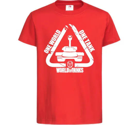 Дитяча футболка One world one tank Червоний фото