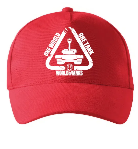 Кепка One world one tank Червоний фото