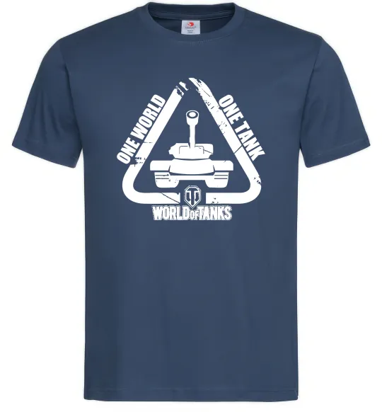 Чоловіча футболка One world one tank Темно-синій фото