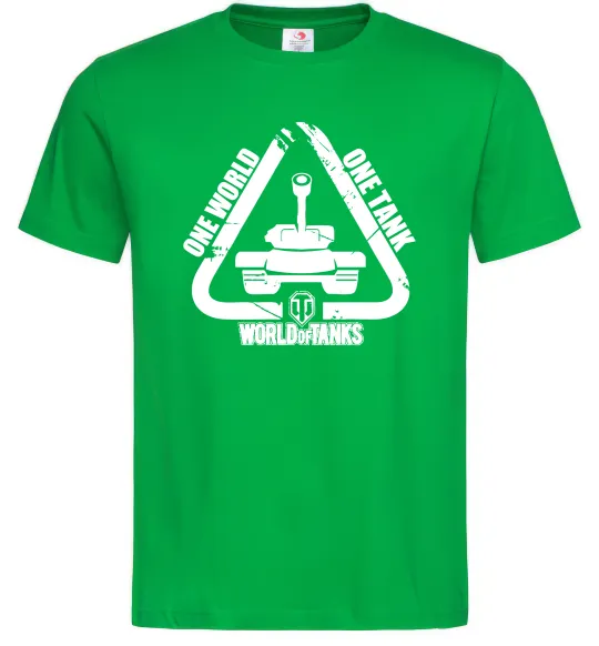 Чоловіча футболка One world one tank Зелений фото