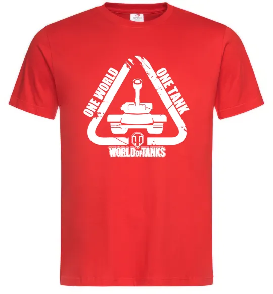 Чоловіча футболка One world one tank Червоний фото