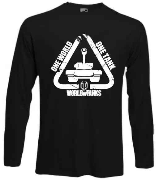 Лонгслів One world one tank Чорний фото