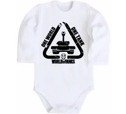 Дитячий бодік World of Tank Білий фото