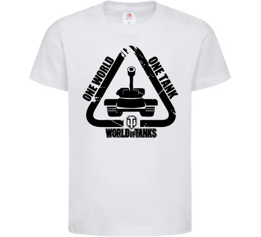Дитяча футболка One world one tank Білий фото