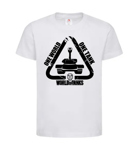 Дитяча футболка One world one tank Білий фото