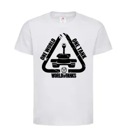 Детская футболка One world one tank Белый фото