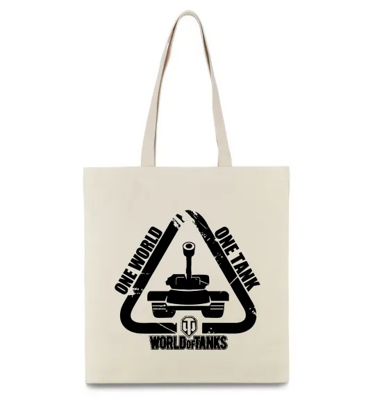 Еко-сумка One world one tank Бежевий фото