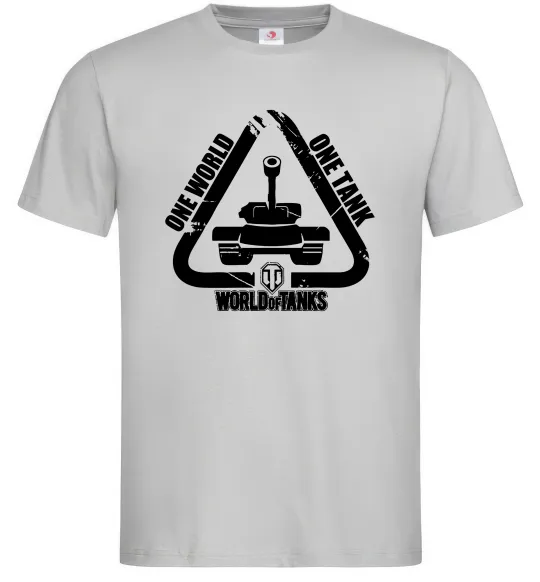 Чоловіча футболка One world one tank Сірий фото