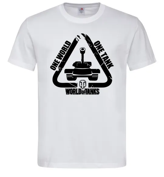 Чоловіча футболка One world one tank Білий фото