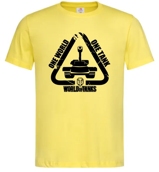 Чоловіча футболка One world one tank Лимонний фото