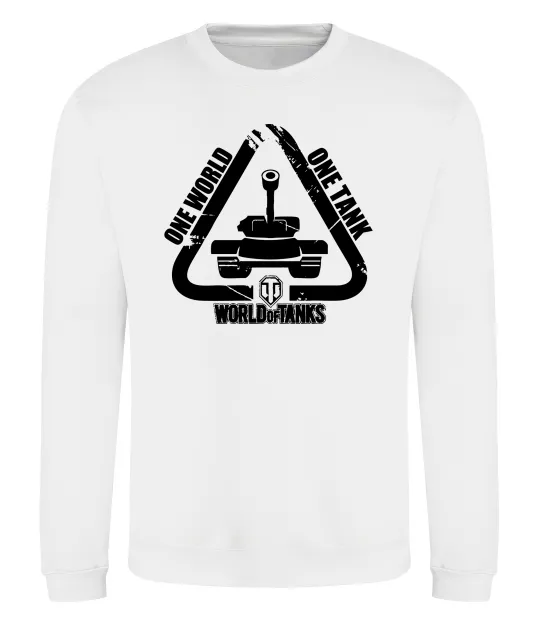 Світшот One world one tank Білий фото