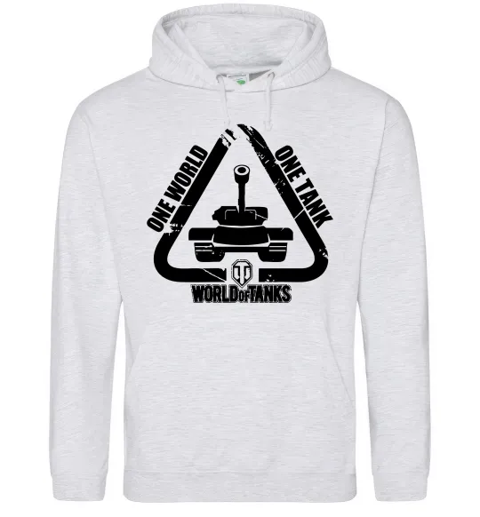 Жіноча толстовка (худі) One world one tank Сірий меланж фото