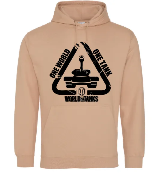 Жіноча толстовка (худі) One world one tank Пісочний фото