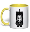 Чашка с цветной ручкой World of Tanks STRV Солнечно желтый фото