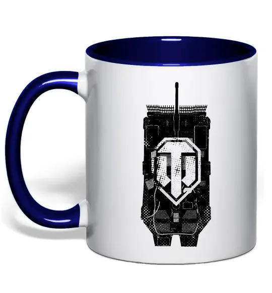 Чашка с цветной ручкой World of Tanks STRV Глубокий темно-синий фото