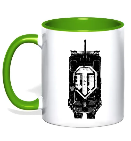 Чашка с цветной ручкой World of Tanks STRV Зеленый фото