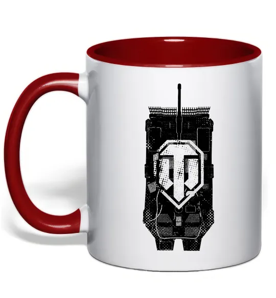 Чашка с цветной ручкой World of Tanks STRV Красный фото