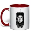 Чашка с цветной ручкой World of Tanks STRV Красный фото