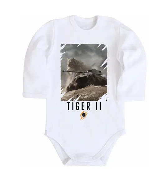 Дитячий бодік WoT Tiger II Білий фото