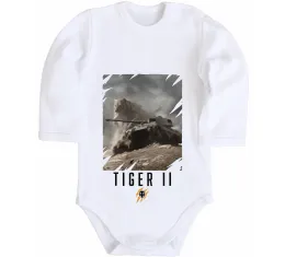 Дитячий бодік WoT Tiger II Білий фото