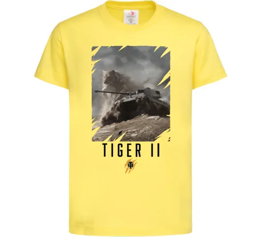 Дитяча футболка WoT Tiger II Лимонний фото