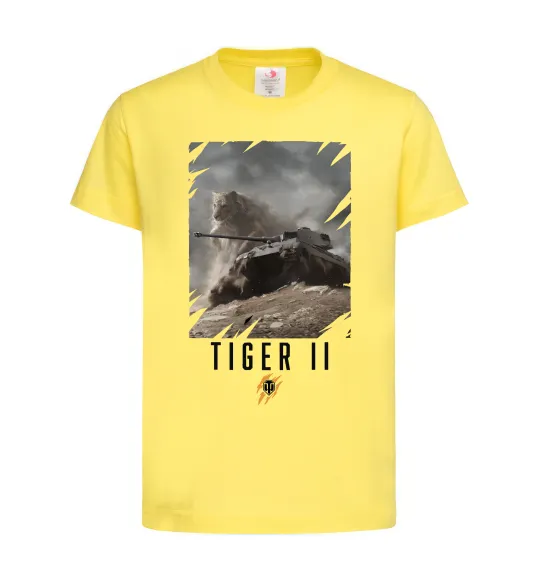 Дитяча футболка WoT Tiger II Лимонний фото