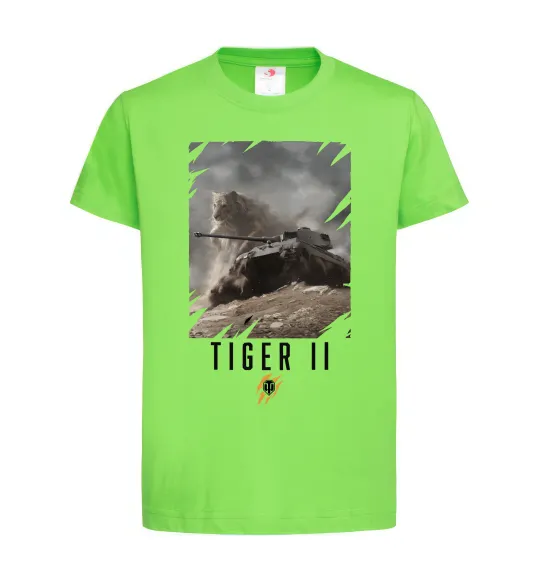 Дитяча футболка WoT Tiger II Лаймовий фото