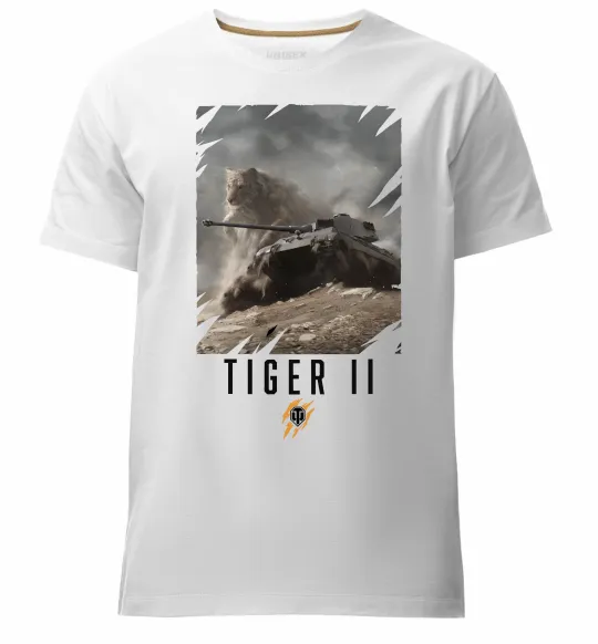 Чоловіча преміум футболка WoT Tiger II Білий фото