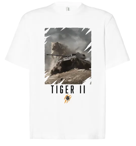 Футболка Оверсайз WoT Tiger II Білий фото