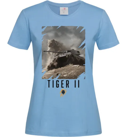 Жіноча футболка WoT Tiger II Блакитний фото
