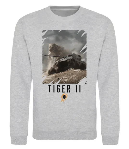 Світшот WoT Tiger II Сірий меланж фото