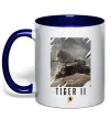Чашка з кольоровою ручкою WoT Tiger II Глибокий темно-синій фото