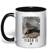 Чашка з кольоровою ручкою WoT Tiger II Чорний фото