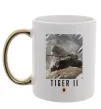 Чашка з кольоровою ручкою WoT Tiger II Золото фото