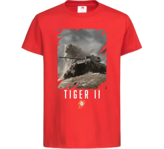 Дитяча футболка WoT Tiger II Червоний фото