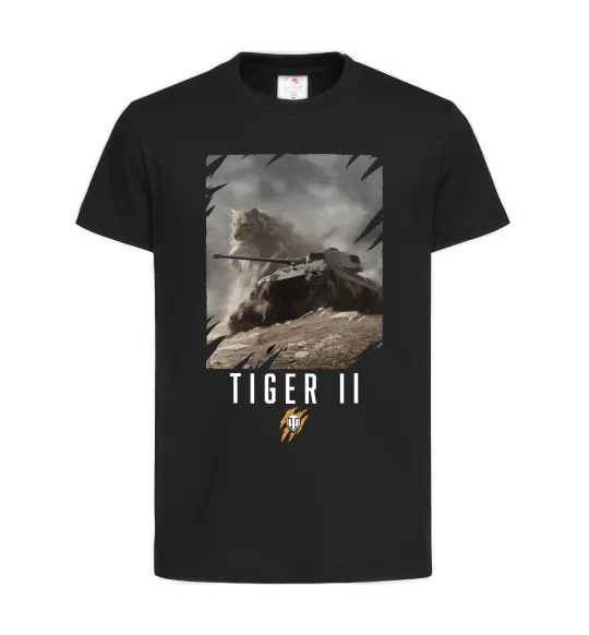 Дитяча футболка WoT Tiger II Чорний фото