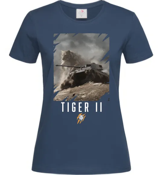 Жіноча футболка WoT Tiger II Темно-синій фото