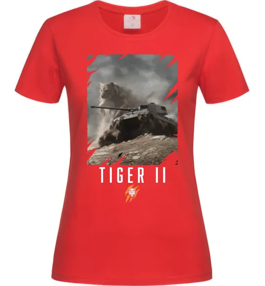 Жіноча футболка WoT Tiger II Червоний фото