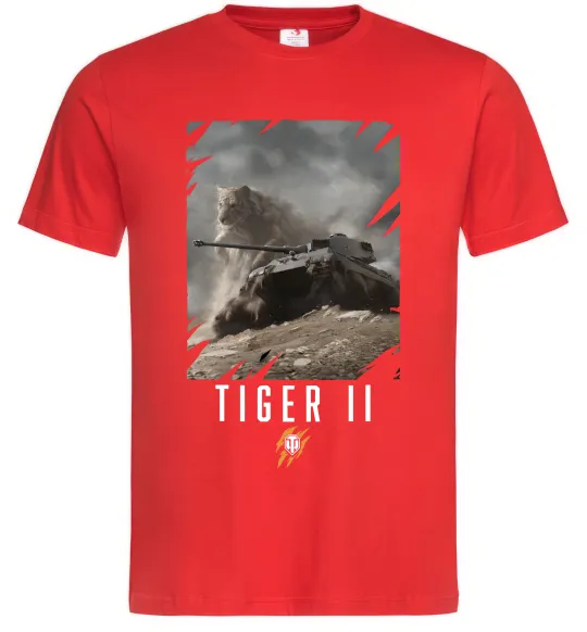 Чоловіча футболка WoT Tiger II Червоний фото