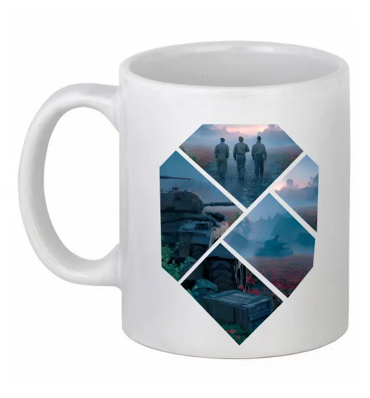 Чашка керамічна WoT collage Білий фото