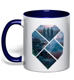 Чашка з кольоровою ручкою