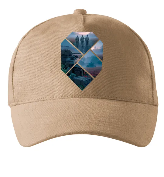 Кепка WoT collage Пісочний фото