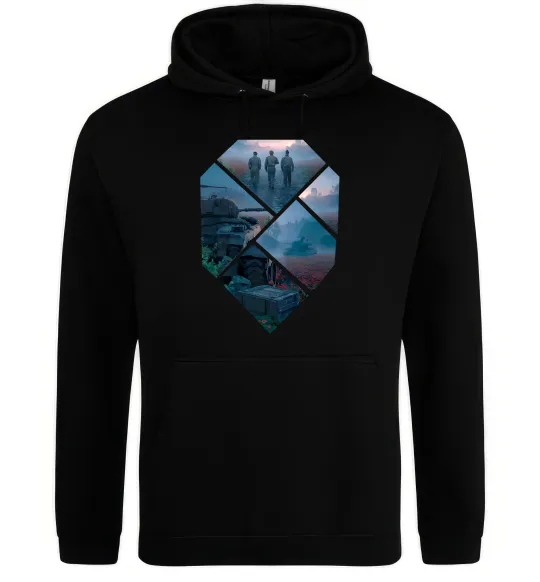 Жіноча толстовка (худі) WoT collage Чорний фото